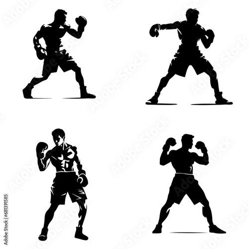 boxing fighter silhoutte