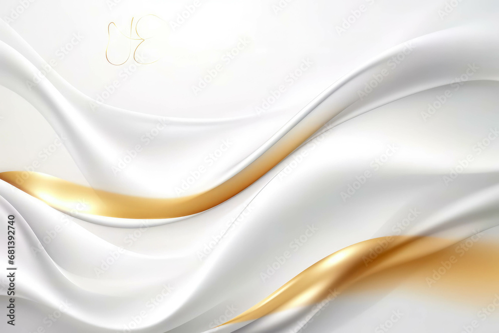 Abstract white background with golden lines. Abstract white background with golden lines.