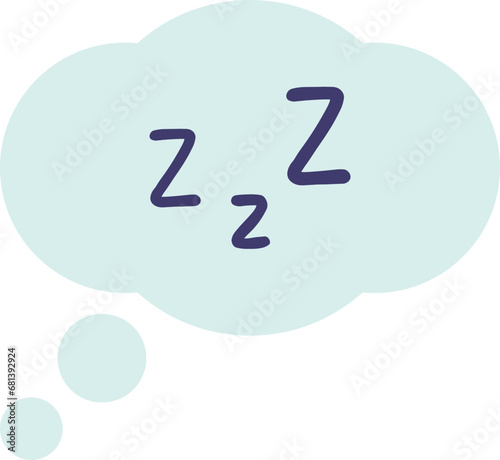 Sleeping symbol illustration