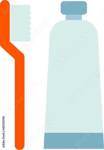 Toothpaste & toothbrush illustration