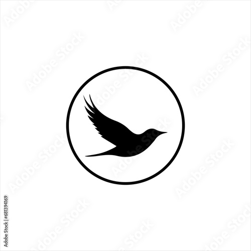 Bird Icon or Logo Vector Illustration Modern simple minimalist