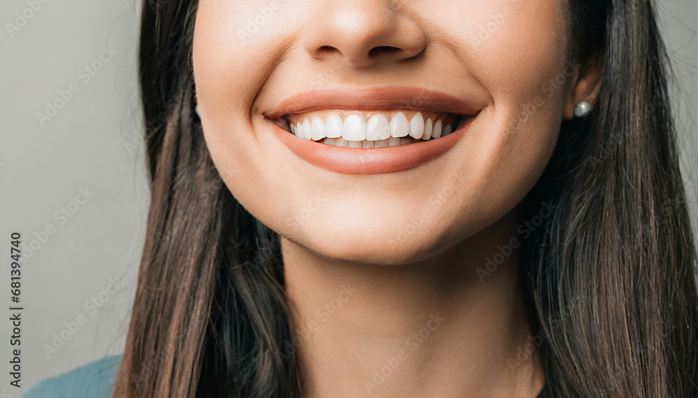 Young woman with perfect healthy pearly white teeth smile Young woman with perfect healthy pearly white teeth smile