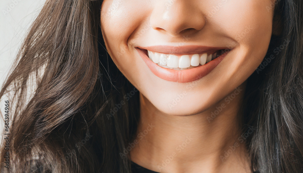 Young woman with perfect healthy pearly white teeth smile Young woman with perfect healthy pearly white teeth smile