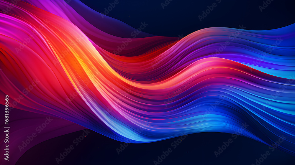 abstract background with red and blue waves