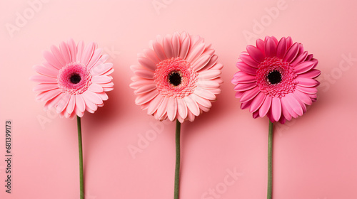 Beautiful pink gerbera flowers