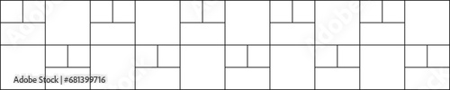 Basketweave tile layout. Stone or ceramic brick wall background. Kitchen backsplash texture. Sidewalk mosaic texture. Bathroom, shower or toilet floor decoration. Vector outline illustration