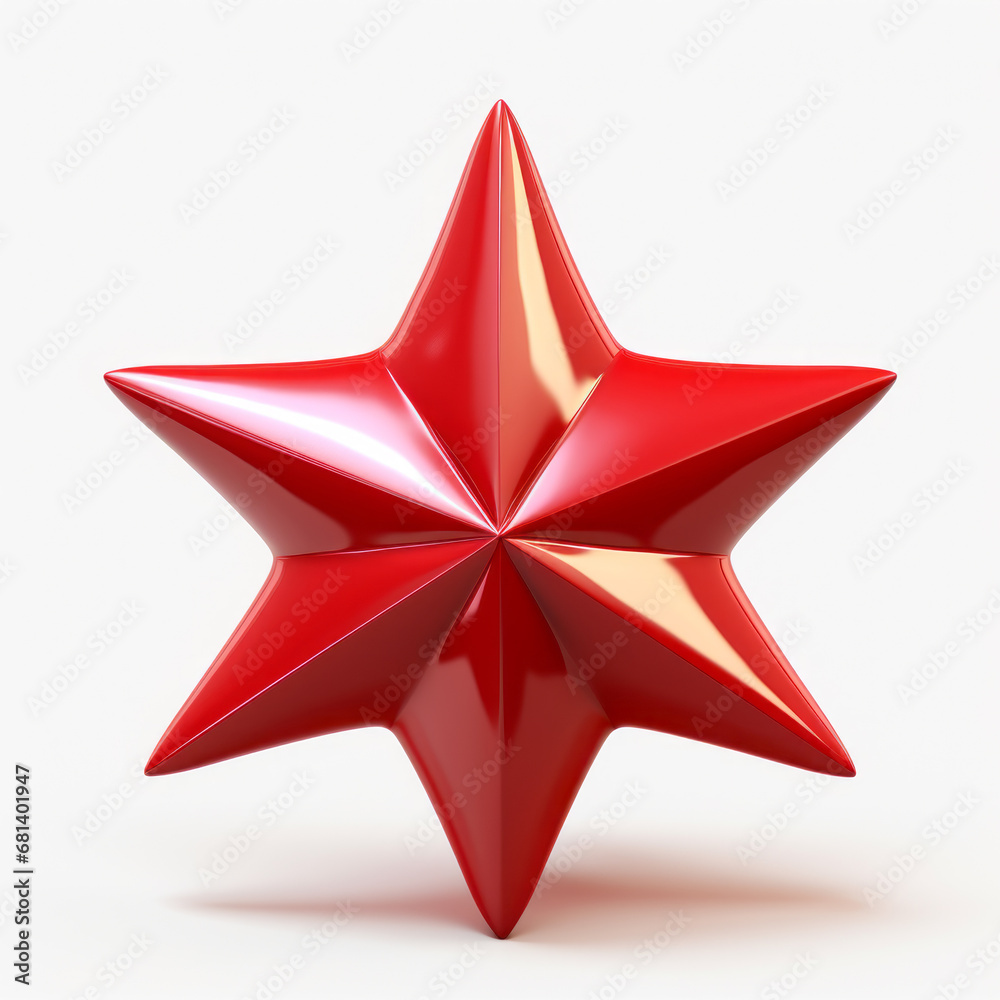 Obraz premium Red 3D Star for decoration