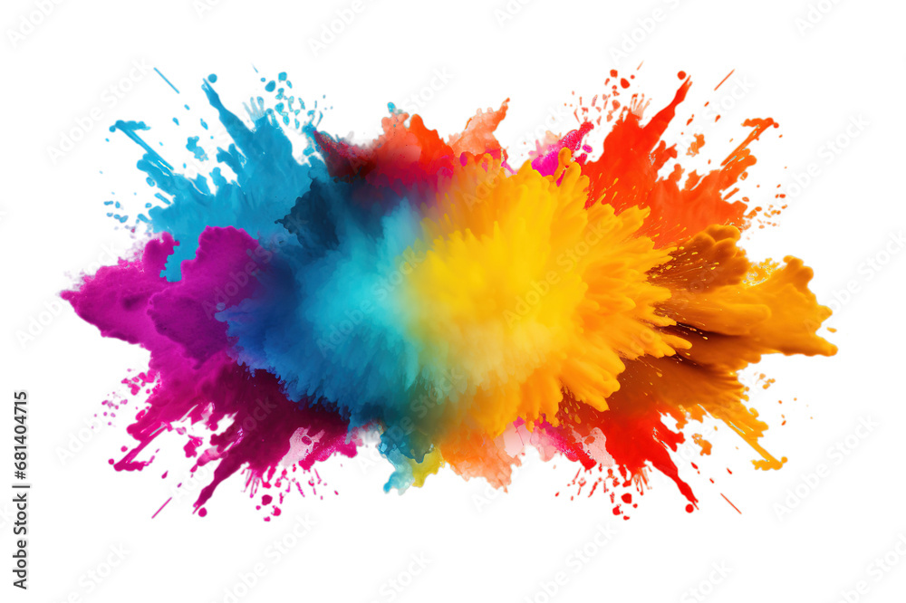 Isolated color splash perfect for Dol Jatra or Holi or Business banners etc.
