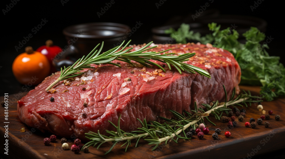 beef steak with vegetables HD 8K wallpaper Stock Photographic Image 