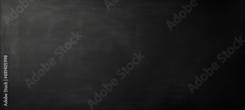 Black chalk blackboard texture background, dark wall backdrop wallpaper, dark tone, copy space, billboard wood frame for adding text, and education background