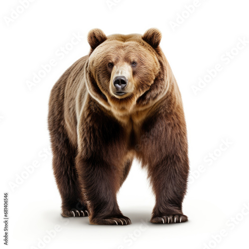 A Bear full shape realistic photo on white background