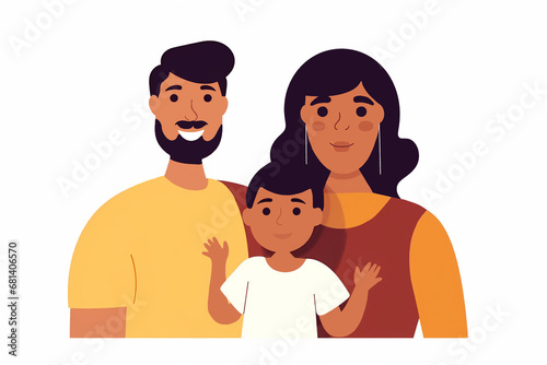 Family fun. Portrait of a happy family . Happy family with children enjoy life. Young couple with son 