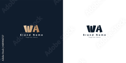 WA Letters vector logo design