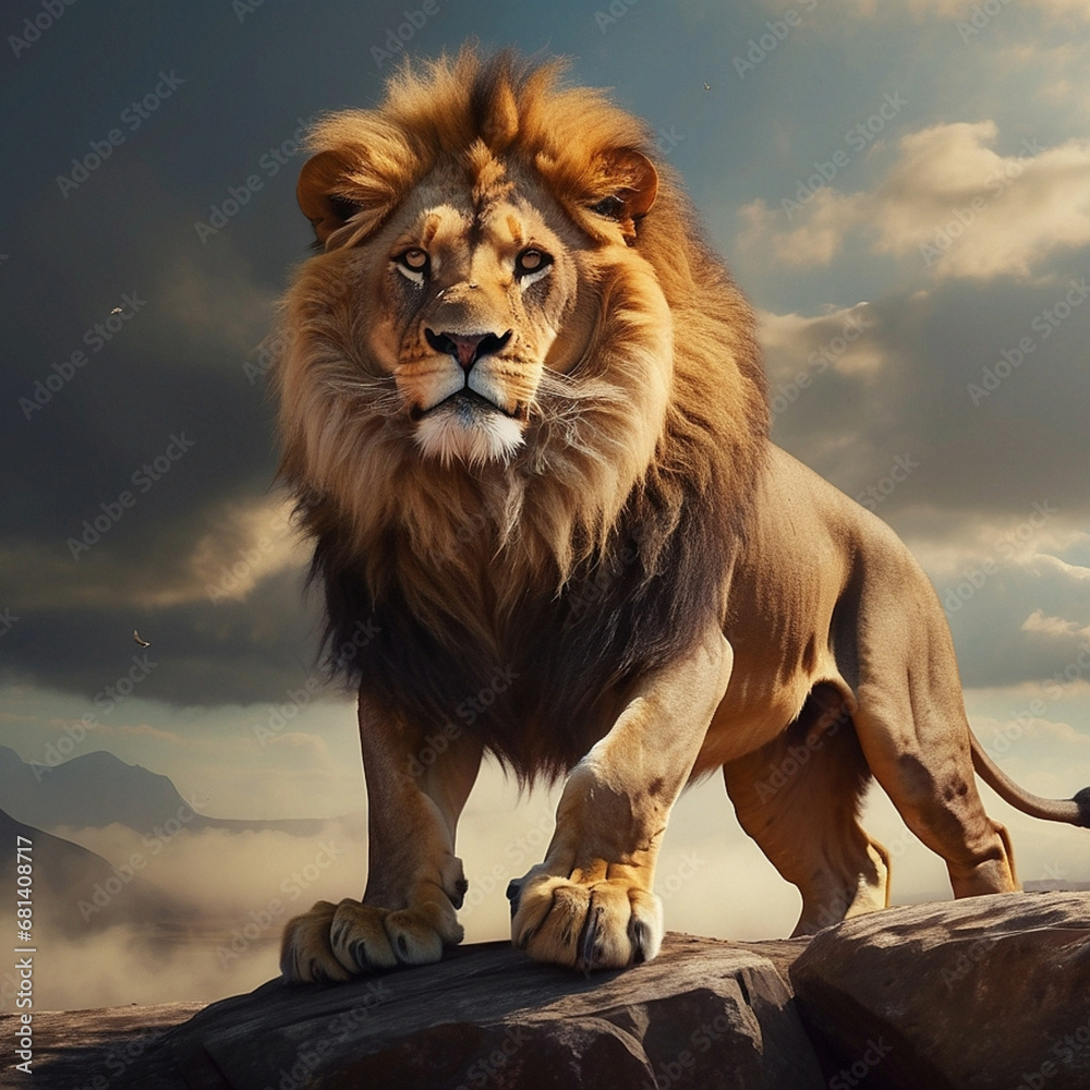 Obraz premium A brave lion