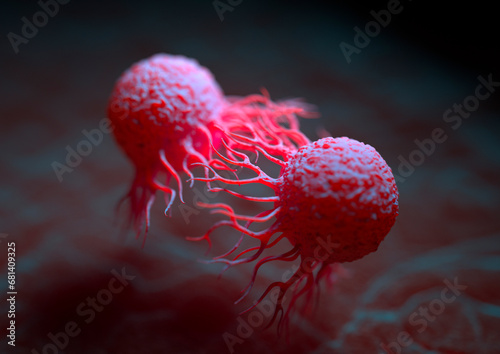Cancer cells, illustration photo