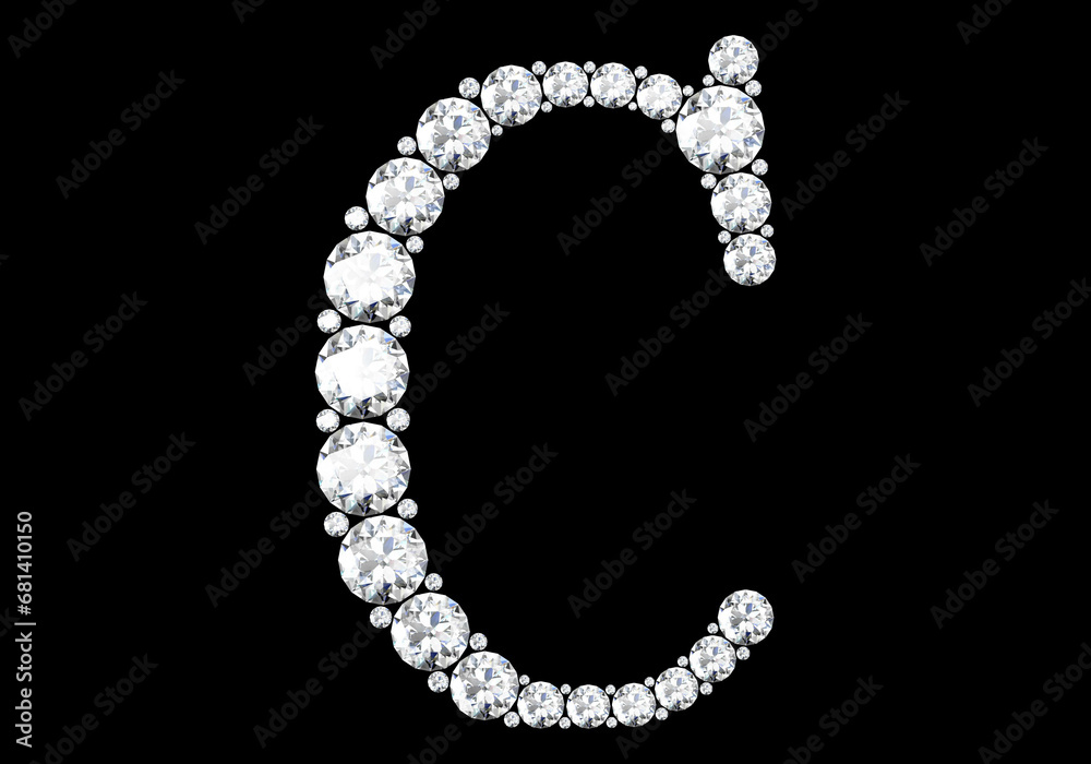 Diamond letters with gemstones (high resolution 3D image) Diamond letters with gemstones (high resolution 3D image)