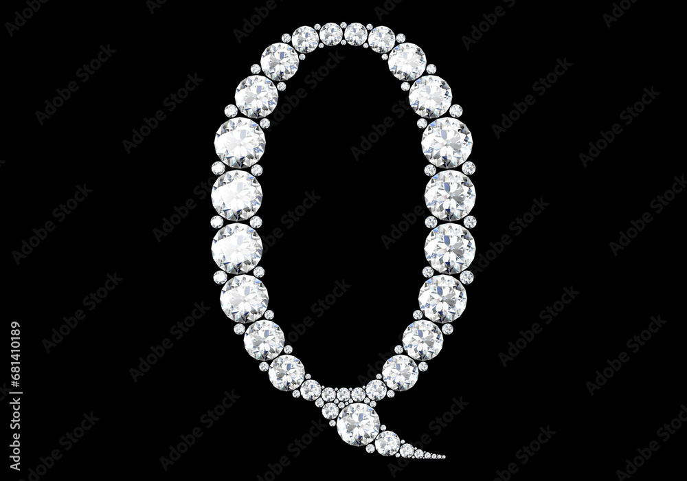 Diamond letters with gemstones (high resolution 3D image) Diamond letters with gemstones (high resolution 3D image)