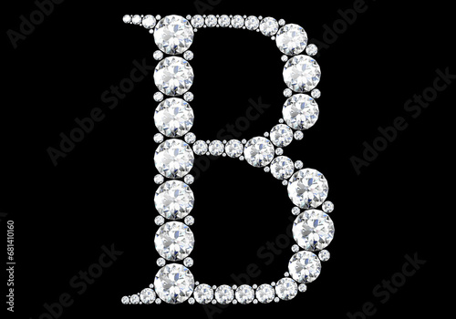 Diamond letters with gemstones (high resolution 3D image)
