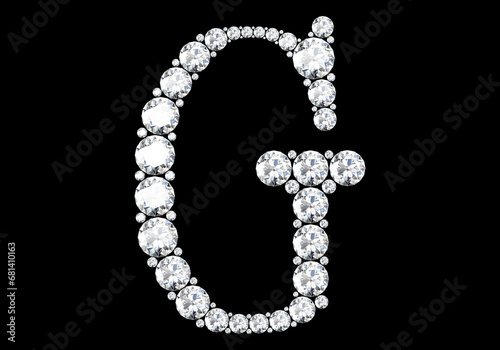 Diamond letters with gemstones (high resolution 3D image)