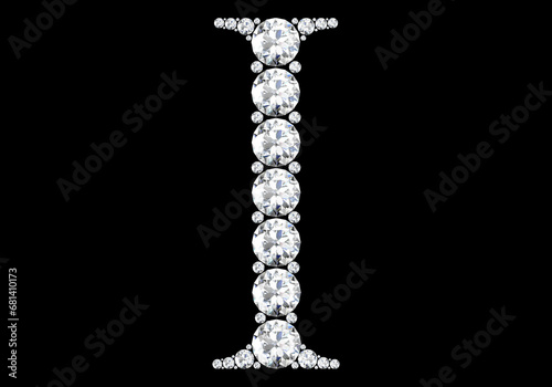 Diamond letters with gemstones (high resolution 3D image)