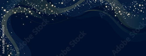 Sparkling Star Christmas Night Background
