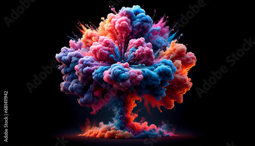 colorful explosion カラフルな爆発