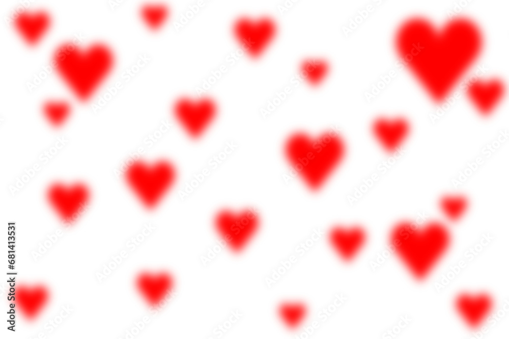 red heart bokeh transparent png