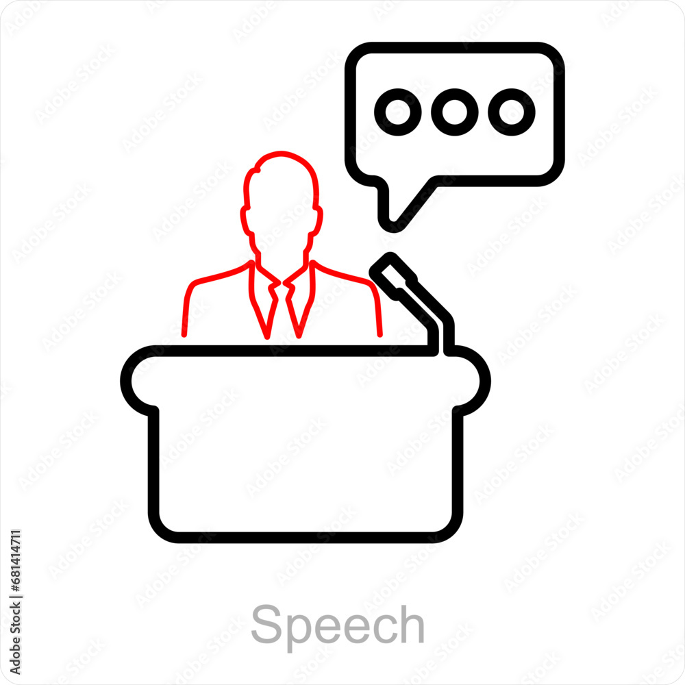 Speech and anoucement icon concept