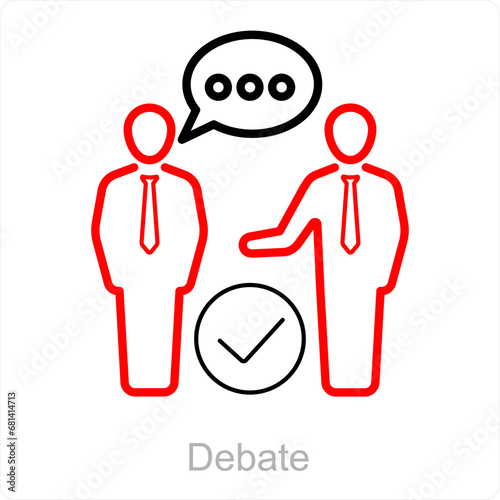 Debate and discuss icon concept