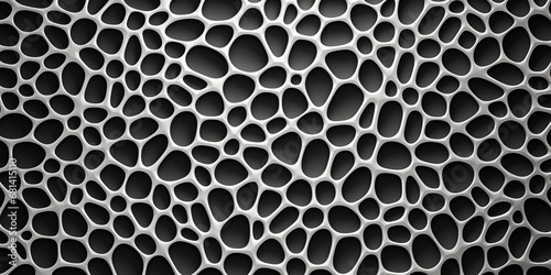 black and white mesh texture background. Generative AI image.