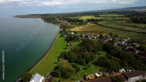 Drone video over a residential area on the outskirts of Yarmouth, Isle of Wight photo