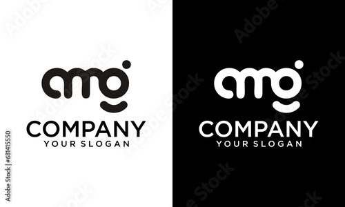 AM Letter Logo Design with Creative Modern Trendy Typography and Black Colors.