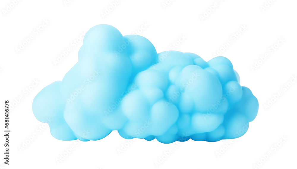 blue bubble cloud, isolated, PNG. Generative AI image. blue bubble cloud, isolated, PNG. Generative AI image.
