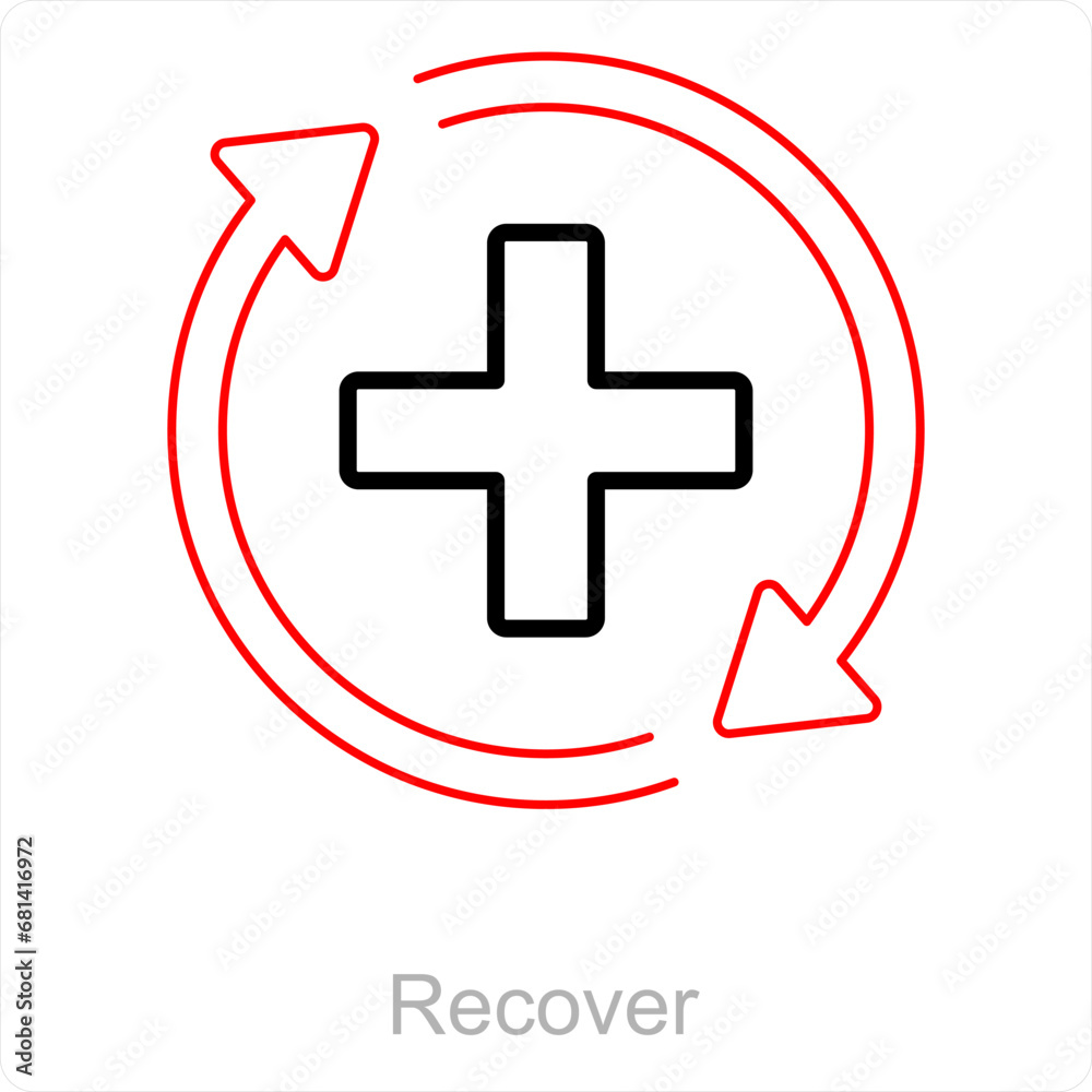 Recover and backup icon concept