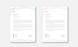 Simple and minimal corporate business company letterhead editable template design