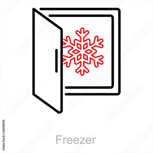 Freezer and deep icon concept