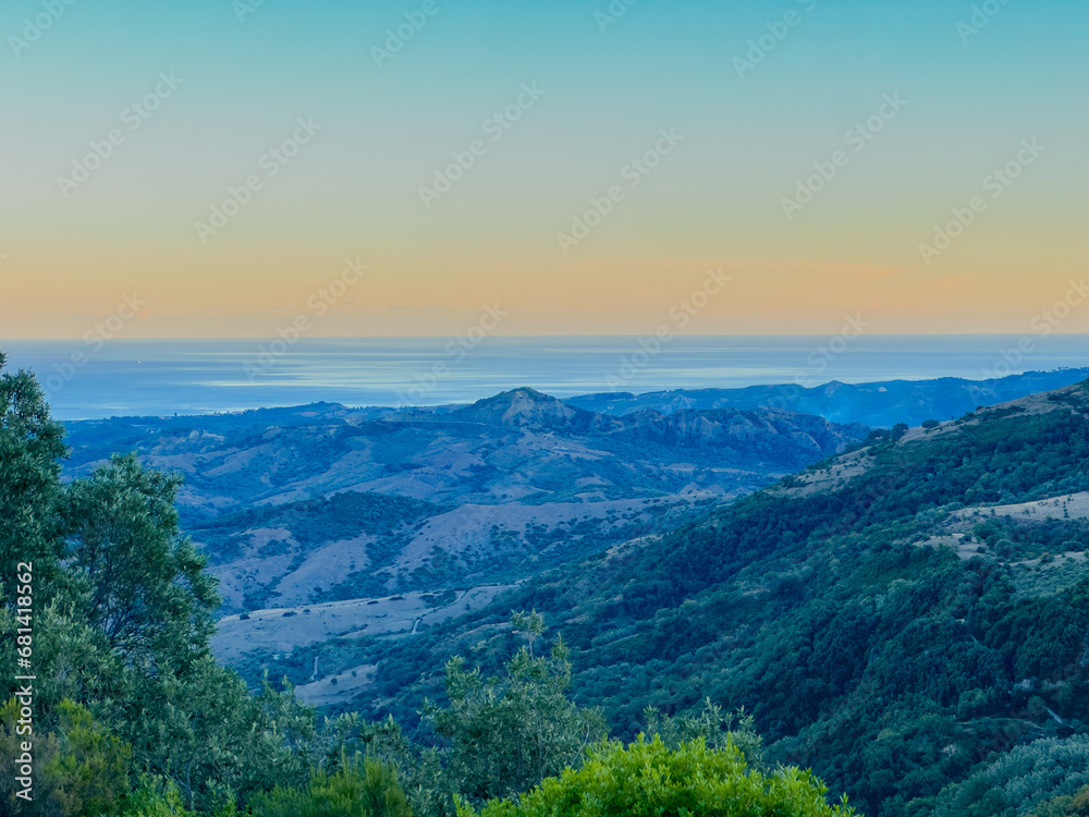 Panoramas along the paths of the Aspromonte national park.