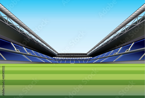 Desolate View of an Empty Football Stadium