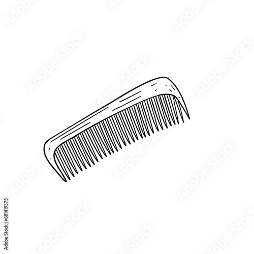 comb equipment handdrawn 