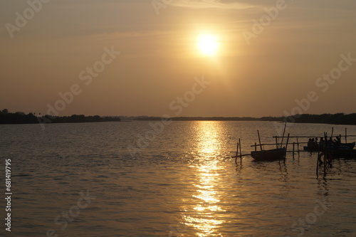 sunset over the sea