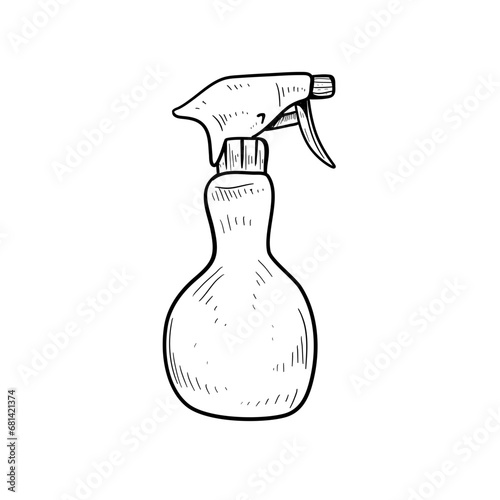 spray handdrawn illustration 