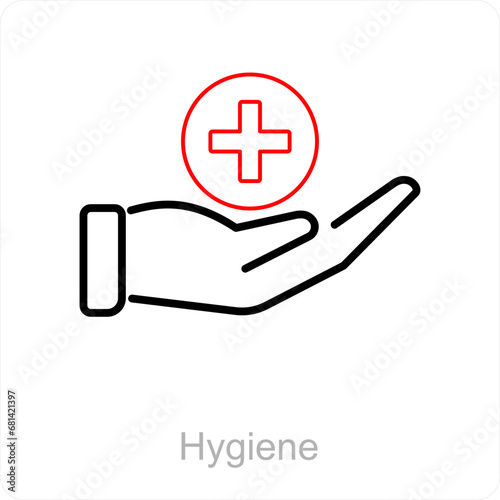 Hygiene and medical icon concept 