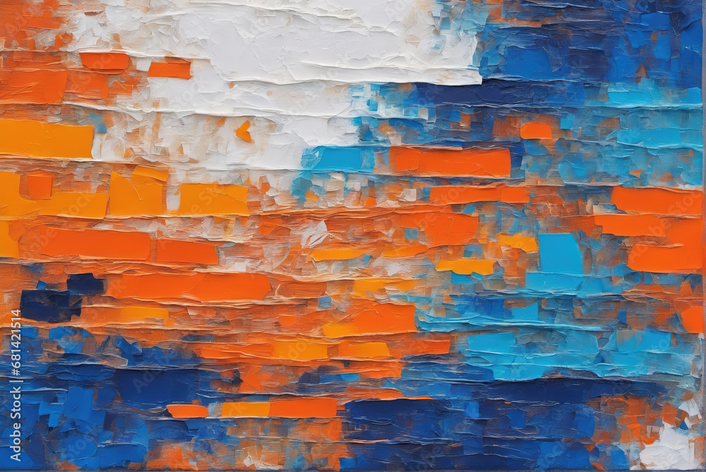 Obraz premium Colorful oil paint brush texture wallpaper background