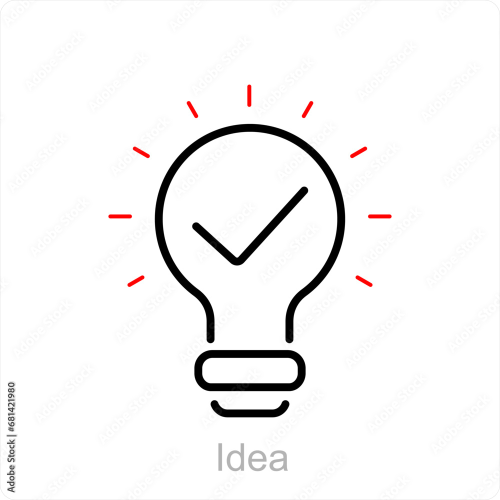 Idea and creative icon concept Idea and creative icon concept