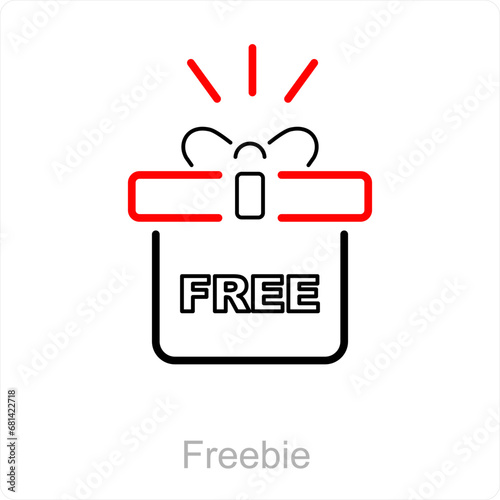 Freebie and free icon concept 