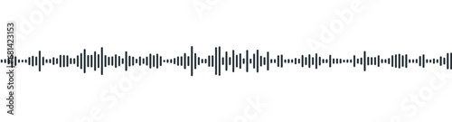 seamless sound waveform pattern for radio podcasts, music player, video editor, voise message in social media chats, voice assistant, recorder. vector illustration photo