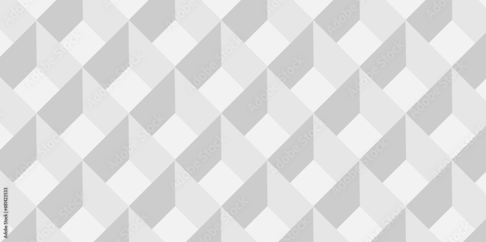 Abstract white cube triangle geometric square seamless background. Seamless blockchain technology pattern. Vector illustration pattern with blocks. Abstract geometric design print of cubes pattern. Abstract white cube triangle geometric square seamless background. Seamless blockchain technology pattern. Vector illustration pattern with blocks. Abstract geometric design print of cubes pattern.