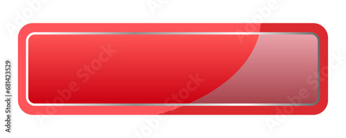 Red Web Glass Vector Button
