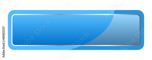 Blue Web Glass Vector Button