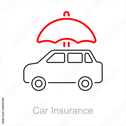 Car Insurance and car icon cpncept  